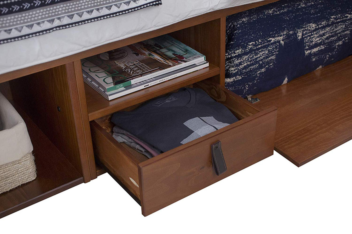 miel08ページ Memomad Bali Storage Platform Bed with Drawers (Twin Size