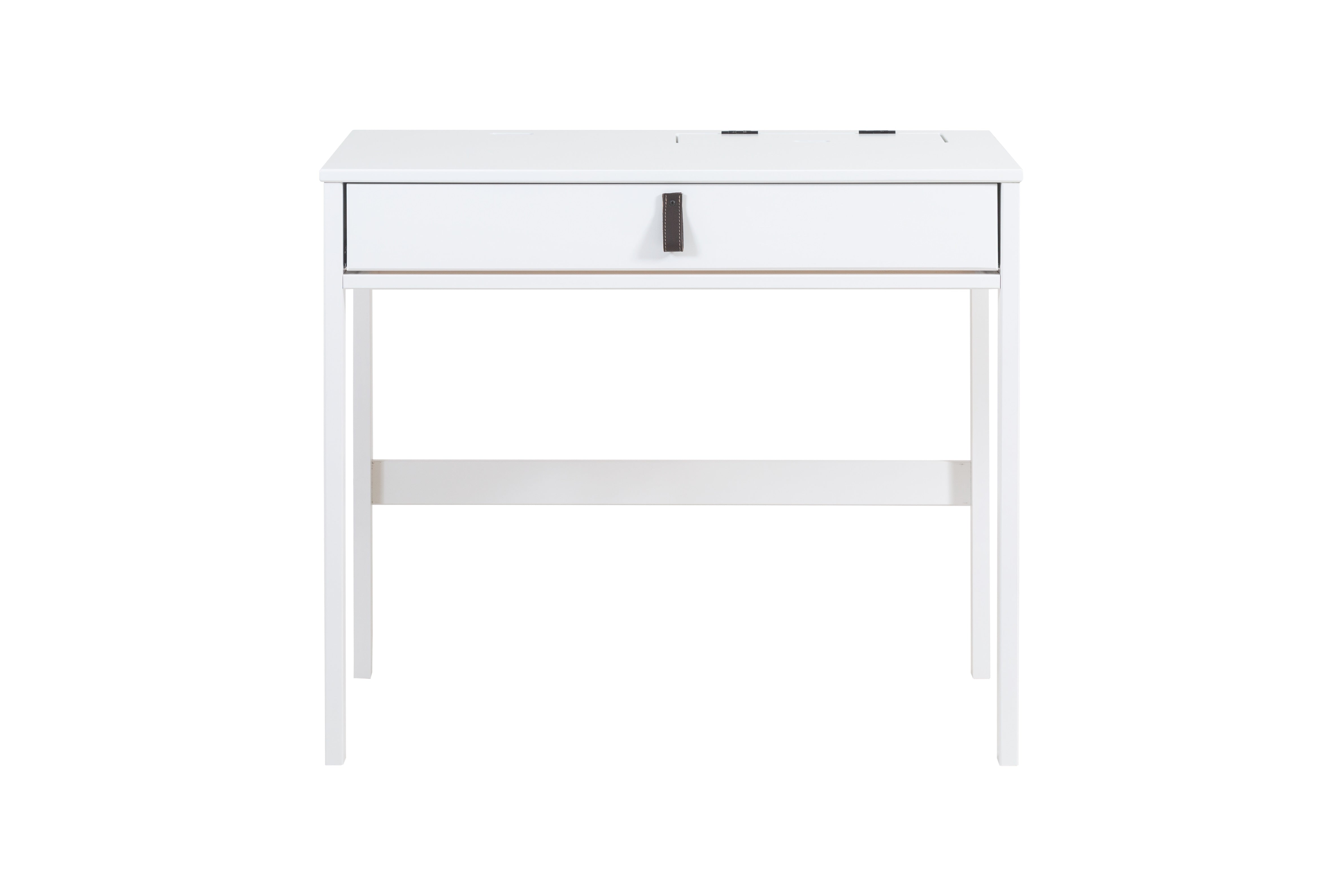 Memomad Bali Home Office Desk with 1 Drawer (35" Width, Off White) - memomad.store